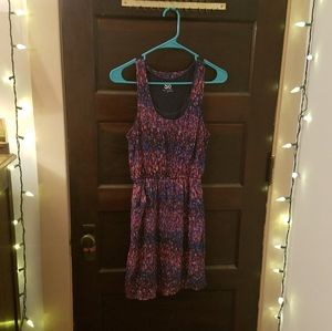 Blue and Pink Mini Dress